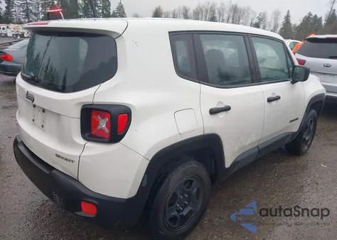 2017 Jeep Renegade Sport 4X4 from USA, damaged, VIN ZACCJBAB6HPG25966